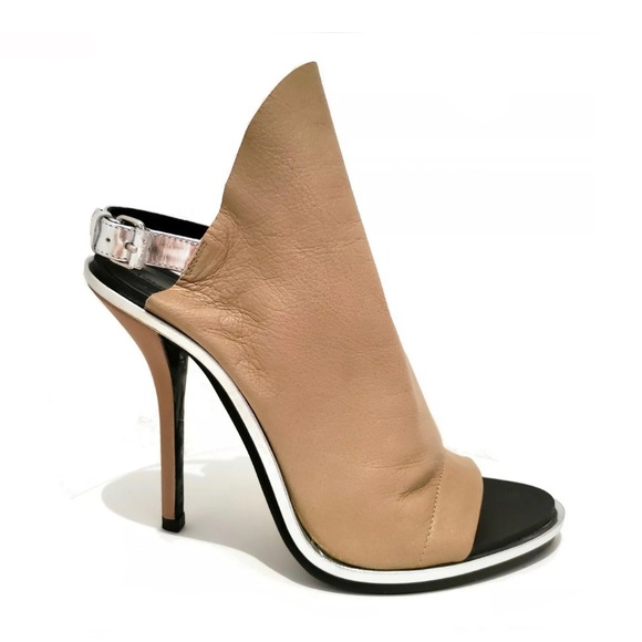 Balenciaga Shoes - Balenciaga Glove Sandals in Dune and Silver